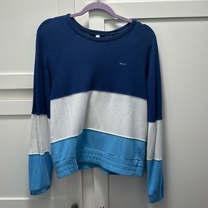 RVCA blue and white sweatshirt